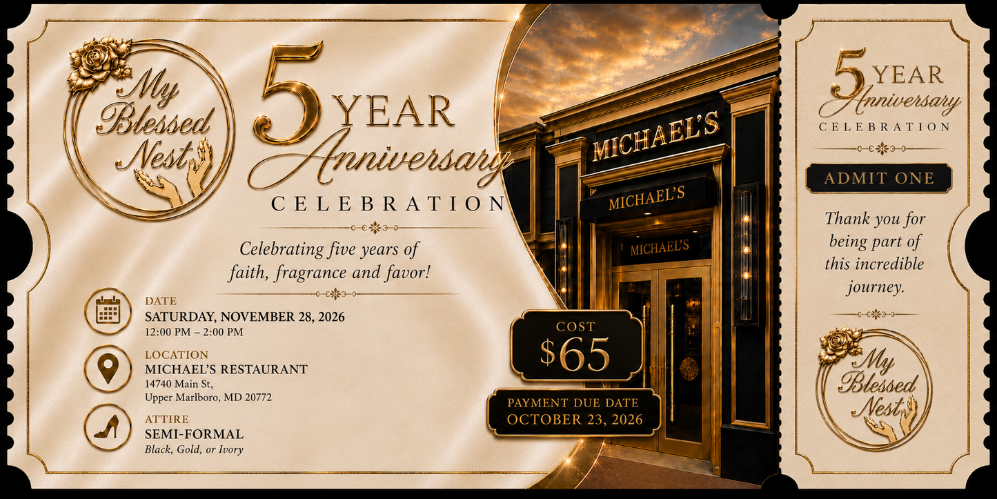 My Blessed Nest 5 Year Anniversary Celebration