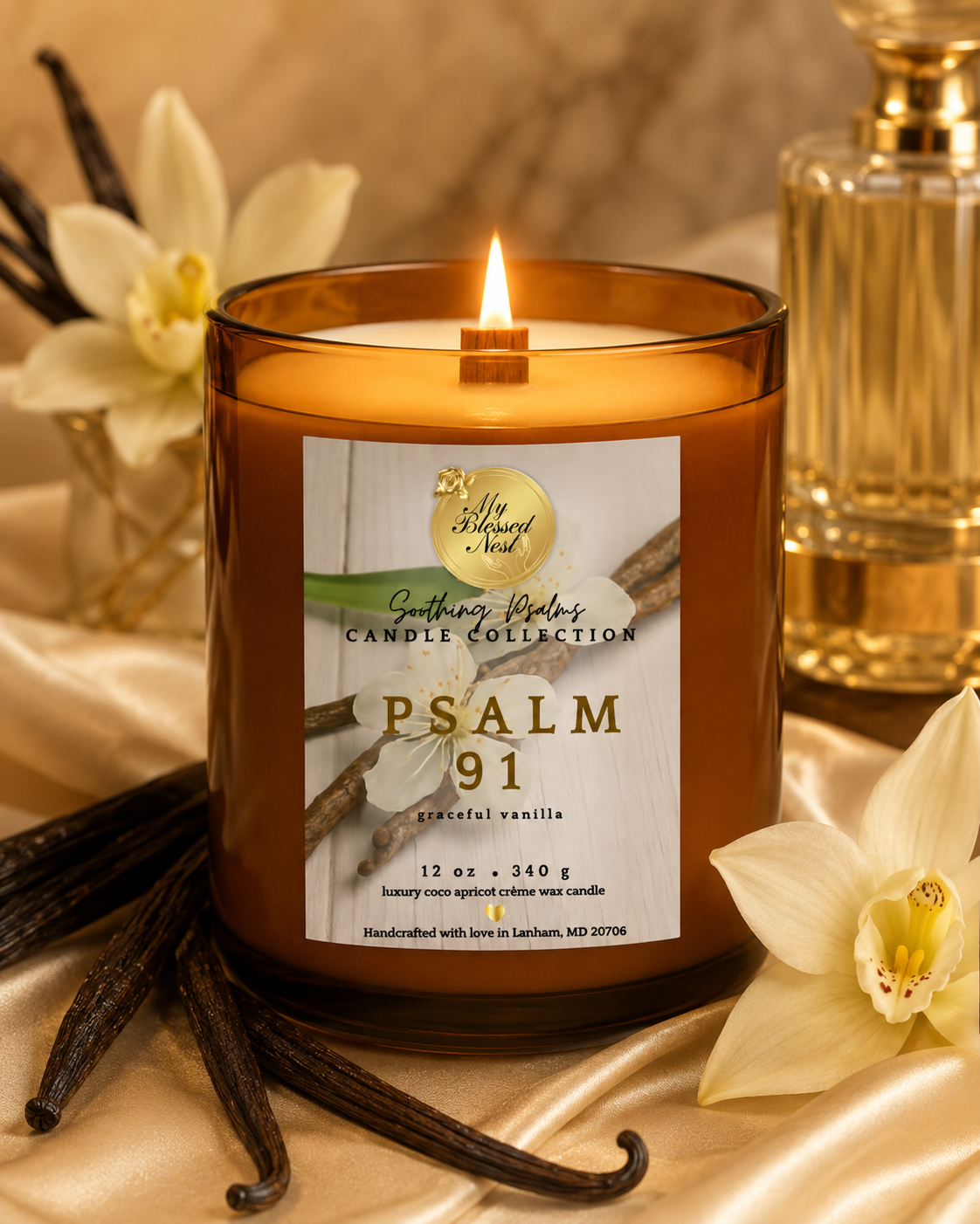 Psalm 91 - Graceful Vanilla (12 oz Candle)