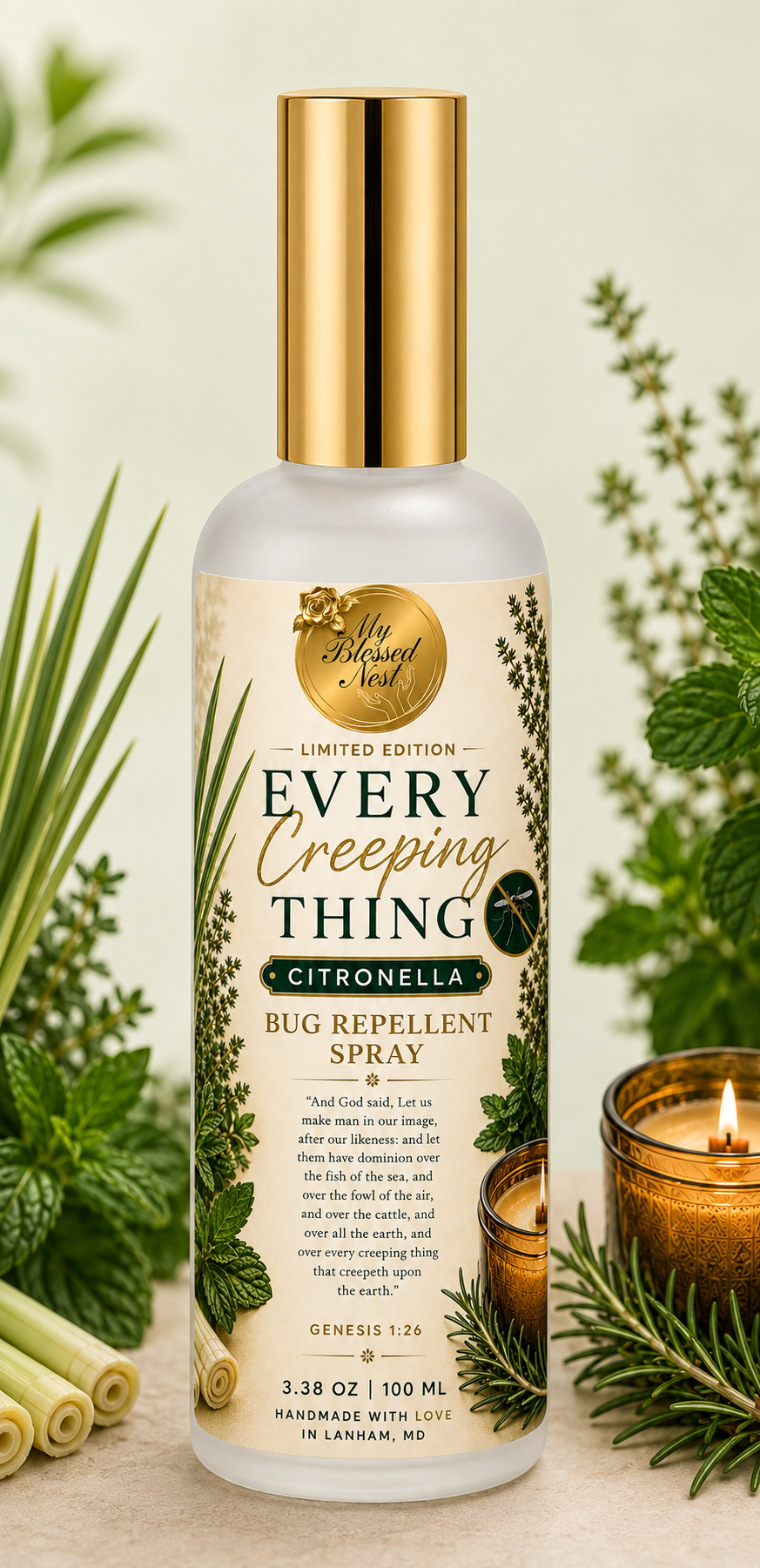“Every Creeping Thing” Citronella Bug Spray