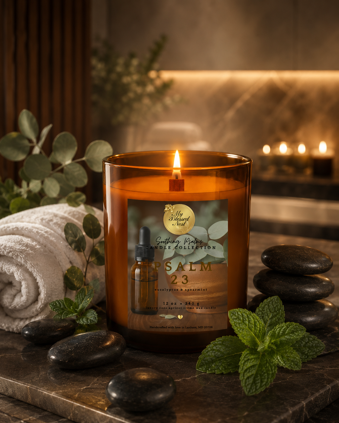 Psalm 23 - Eucalyptus & Mint (12 oz Candle)