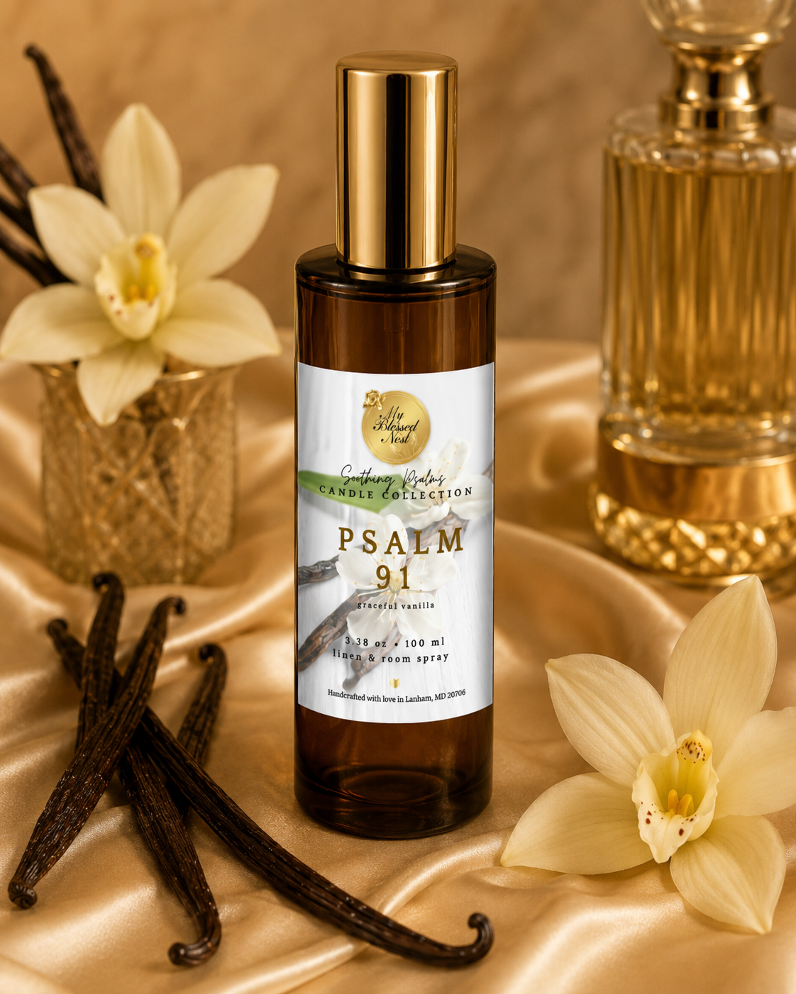 “Psalm 91” Linen & Room Spray (Graceful Vanilla)