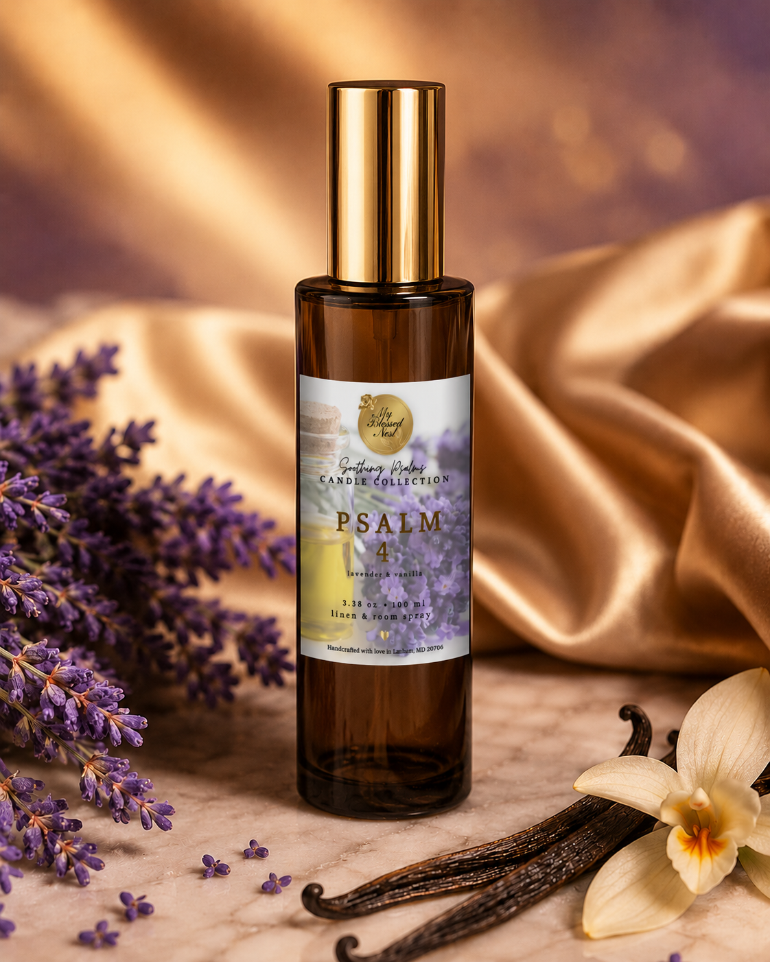 “Psalm 4” Linen & Room Spray (Lavender & Vanilla)