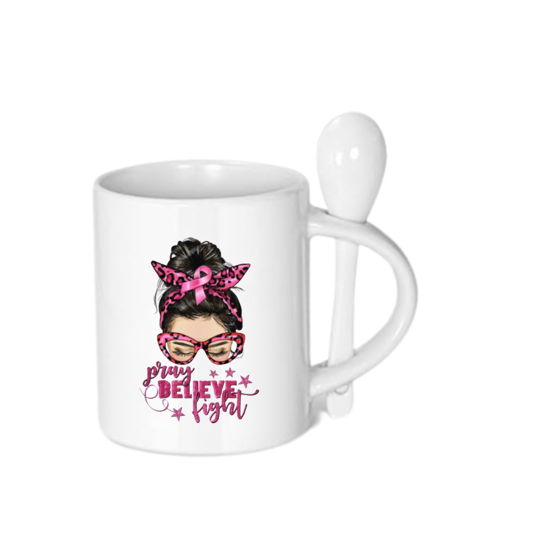 “Pray, Believe, Fight” - Vanilla Beauty Mug