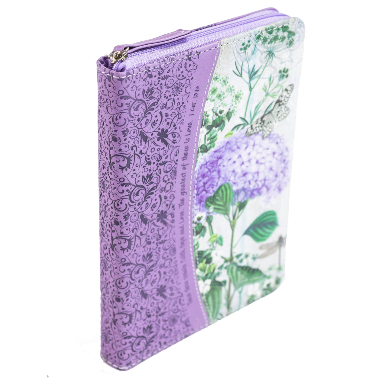 Divine Details: Bible Journal - Purple Hydrangeas "1 Corinth. 13:13"