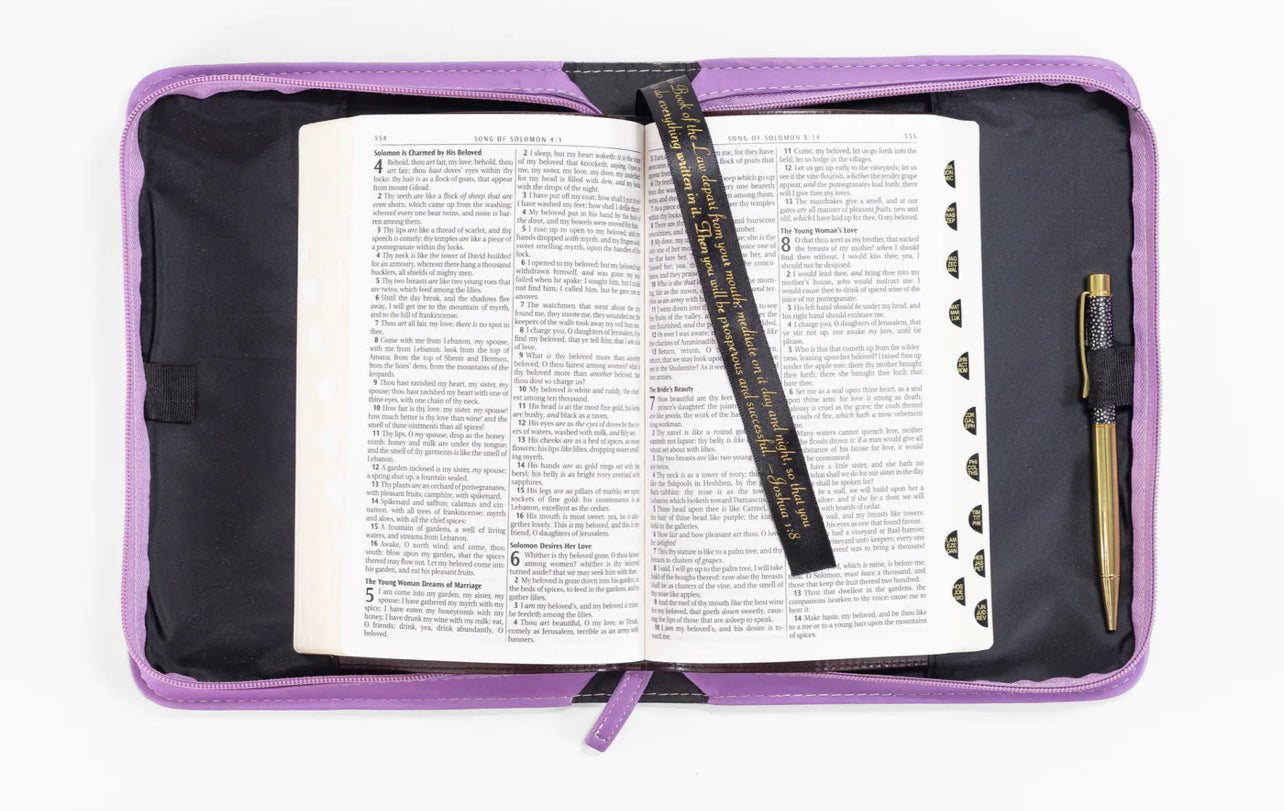 Divine Details: Bible Cover - Purple Hydrangeas "1 Corinth. 13:13"