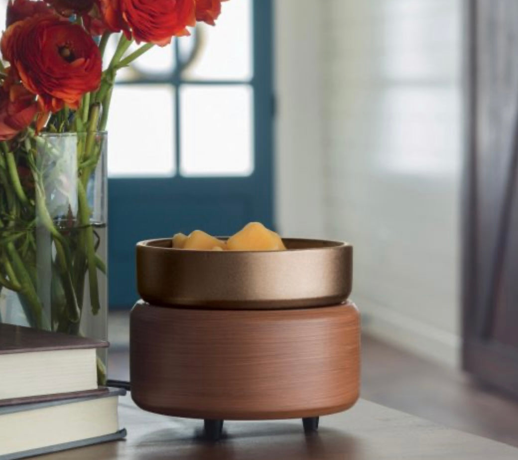 “Pewter Walnut” 2-In-1 Fragrance Warmer
