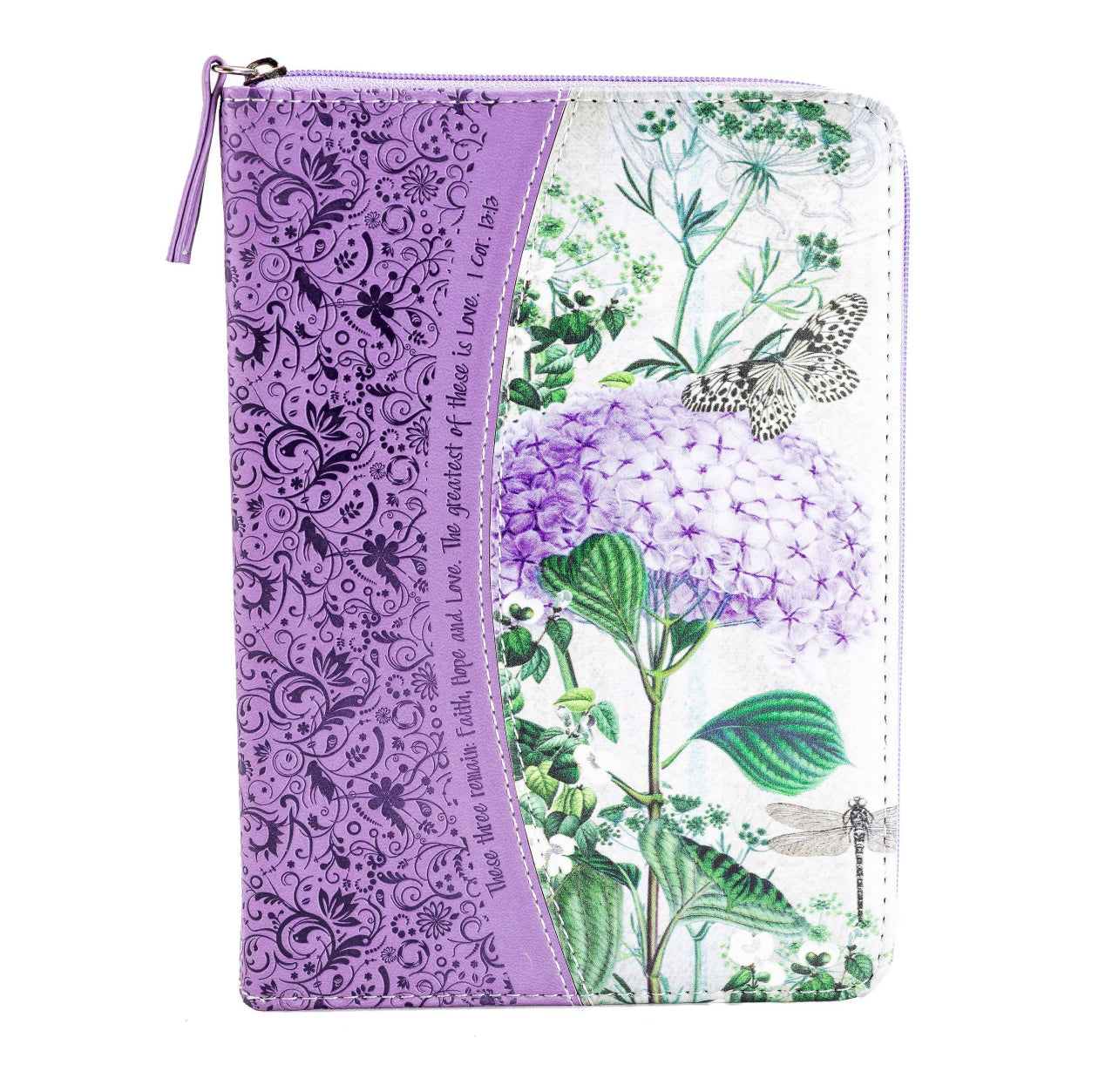 Divine Details: Bible Journal - Purple Hydrangeas "1 Corinth. 13:13"