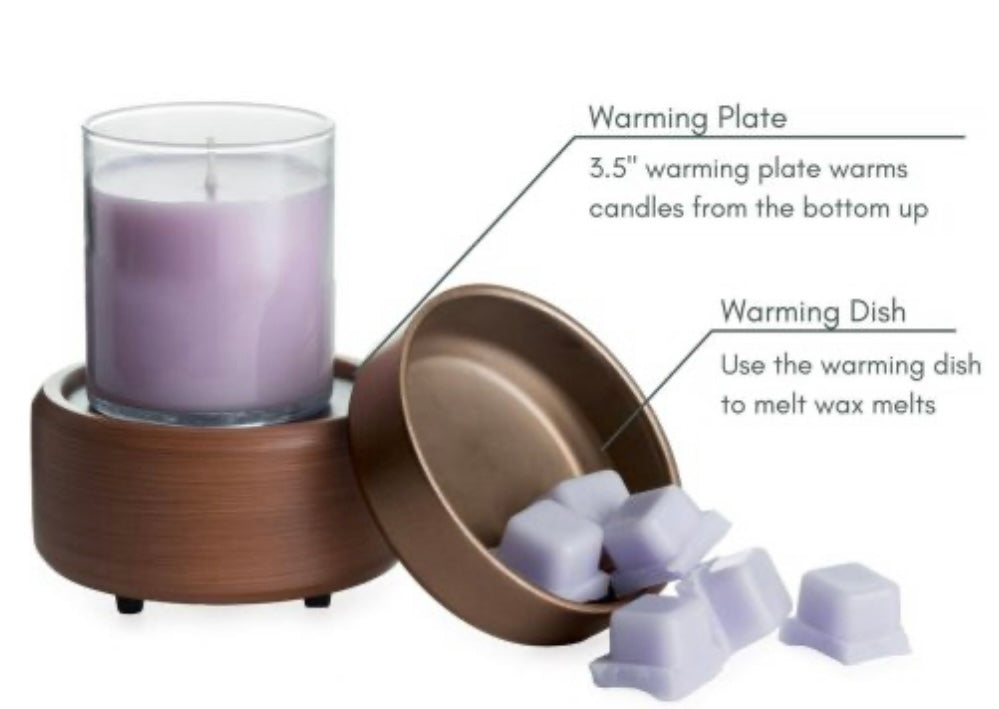 “Pewter Walnut” 2-In-1 Fragrance Warmer