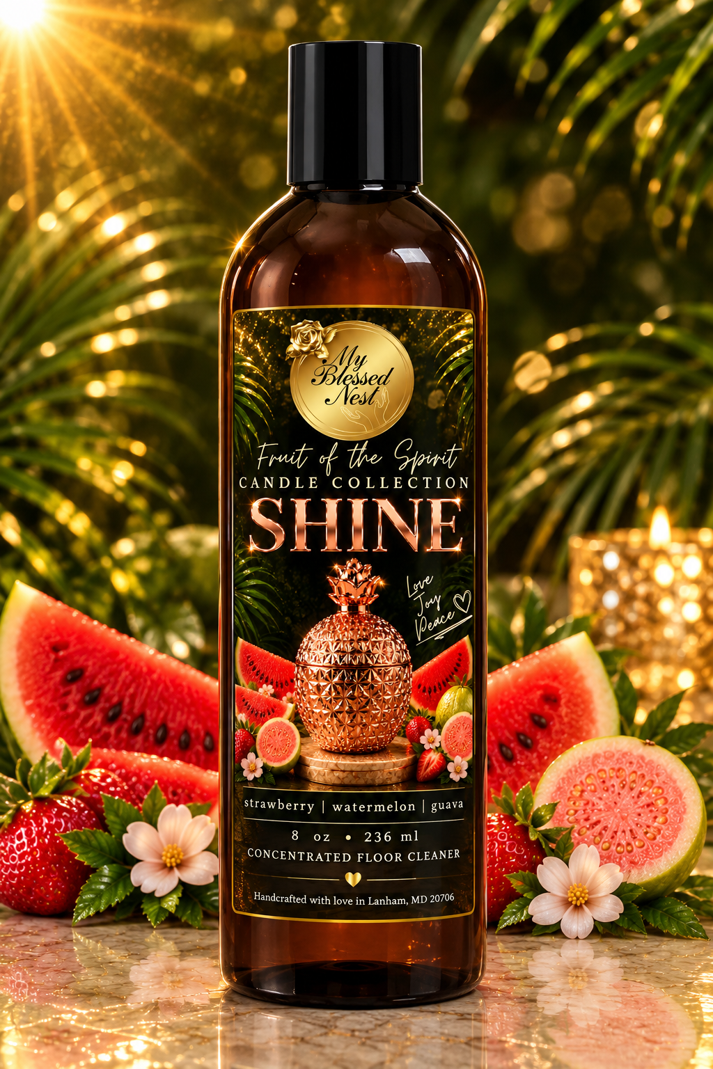 SHINE - Antimicrobial Floor Cleaner (Fruit of the Spirit-Love, Joy, Peace)