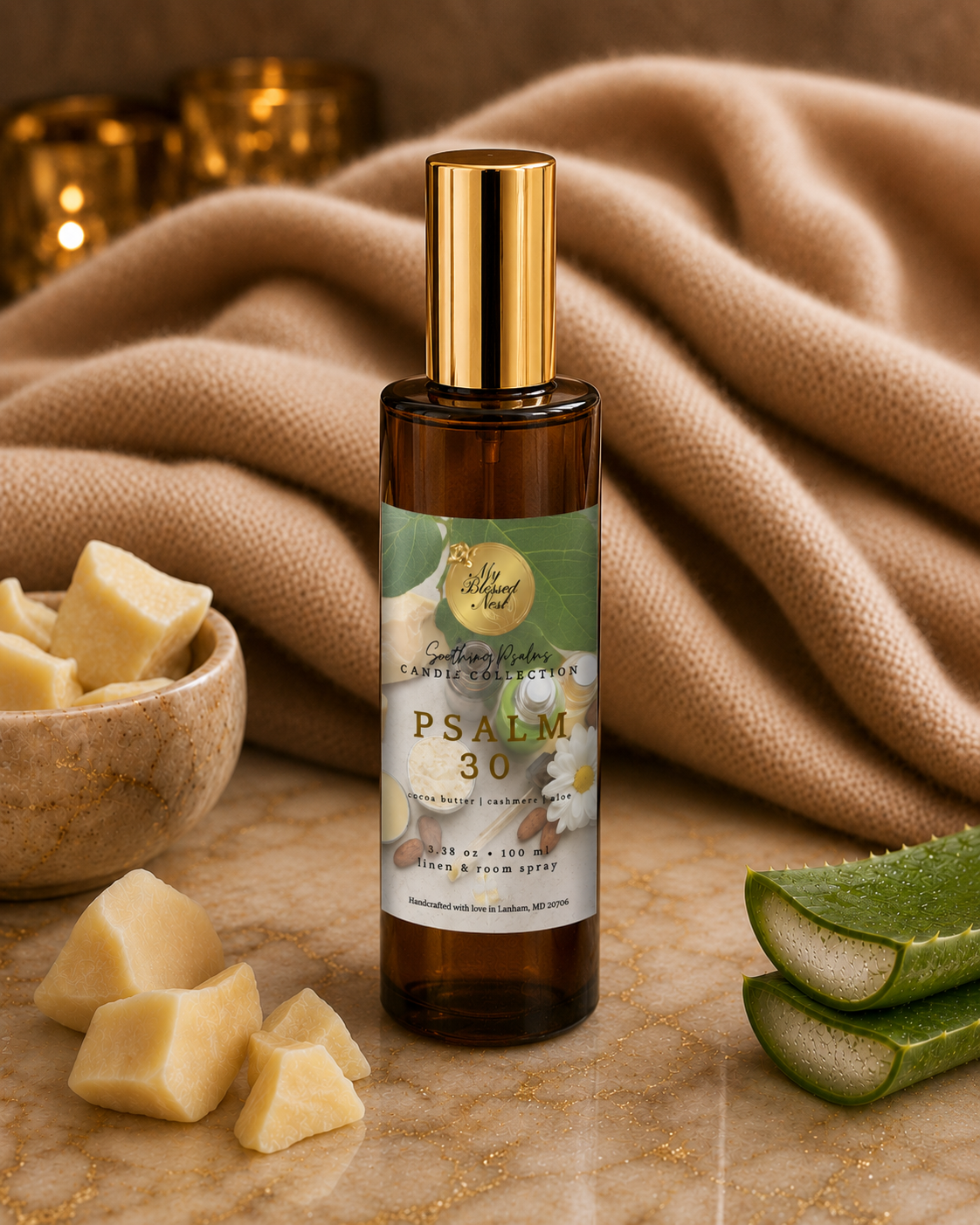 “Psalm 30” Linen & Room Spray (Cocoa Butter, Cashmere & Aloe)