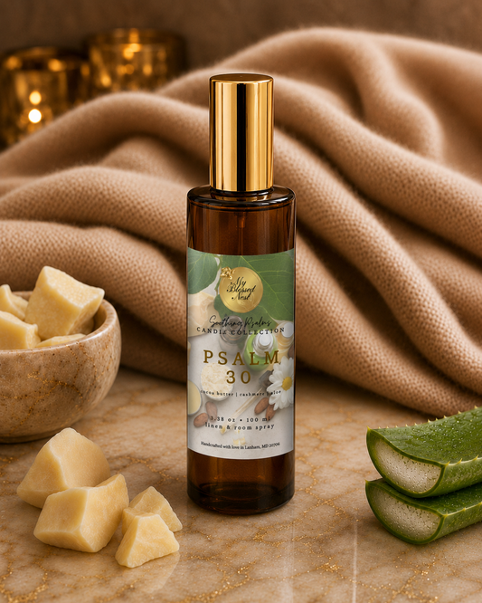“Psalm 30” Linen & Room Spray (Cocoa Butter, Cashmere & Aloe)