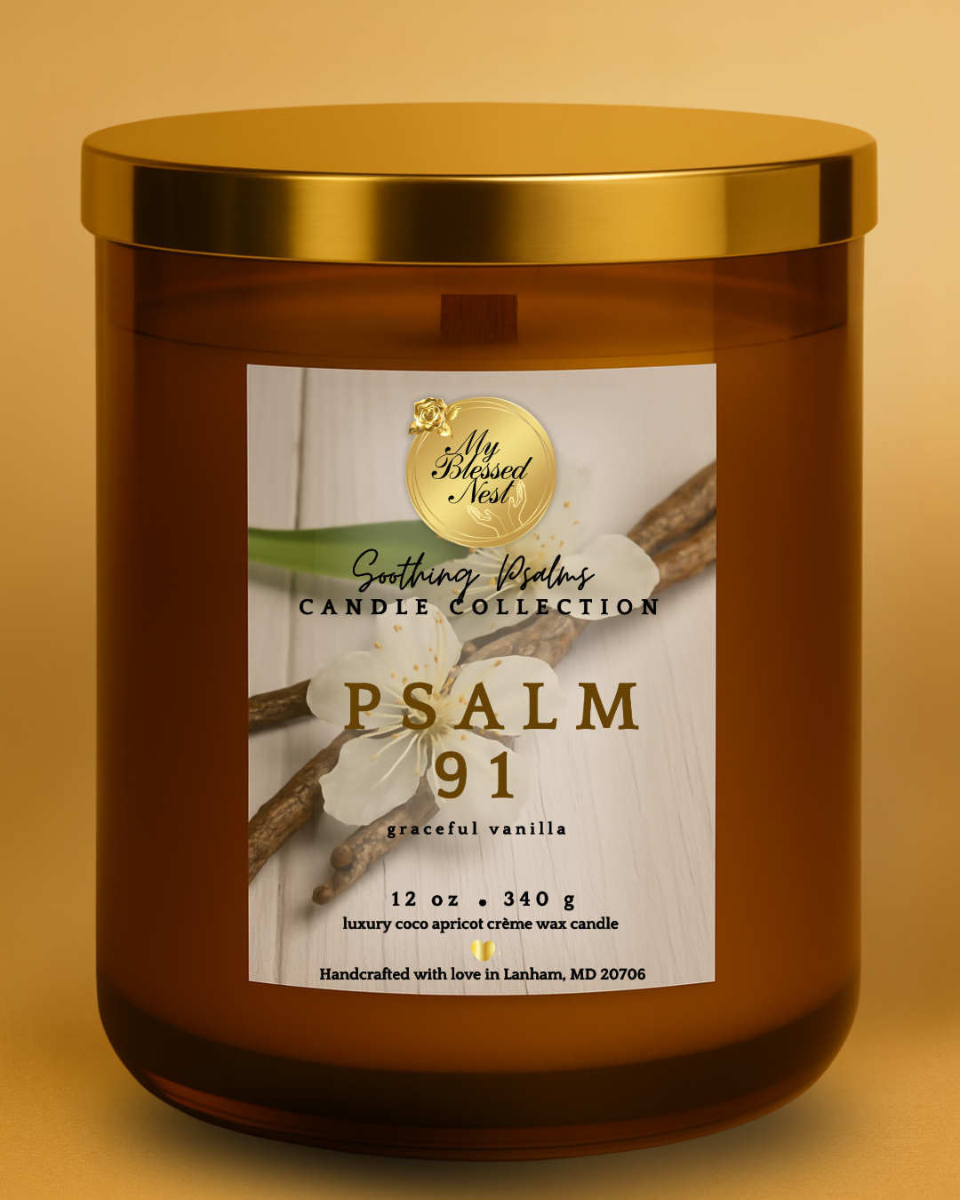 Psalm 91 - Graceful Vanilla (12 oz Candle)