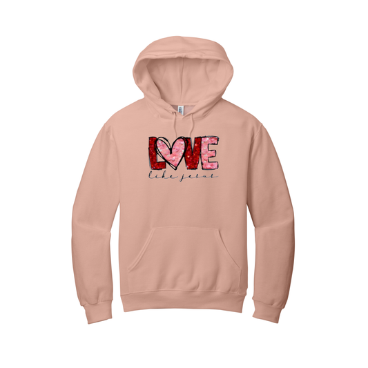 ***Pre-Order*** “Love Like Jesus” Hoodie (Blush Pink)