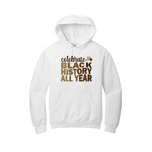 ***Pre-Order*** “Celebrate Black History” Hoodie (White)