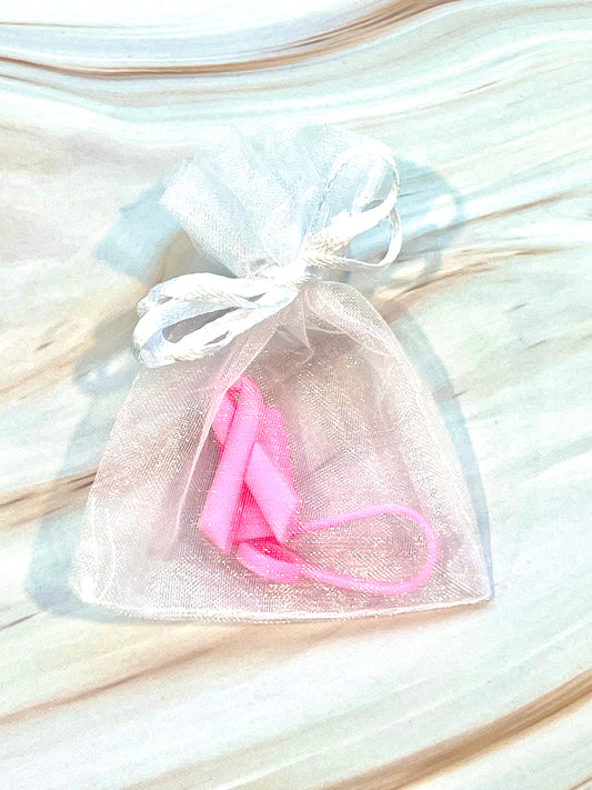 “Breast Cancer Ribbon” Straw Topper