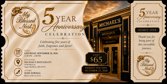 My Blessed Nest 5 Year Anniversary Celebration
