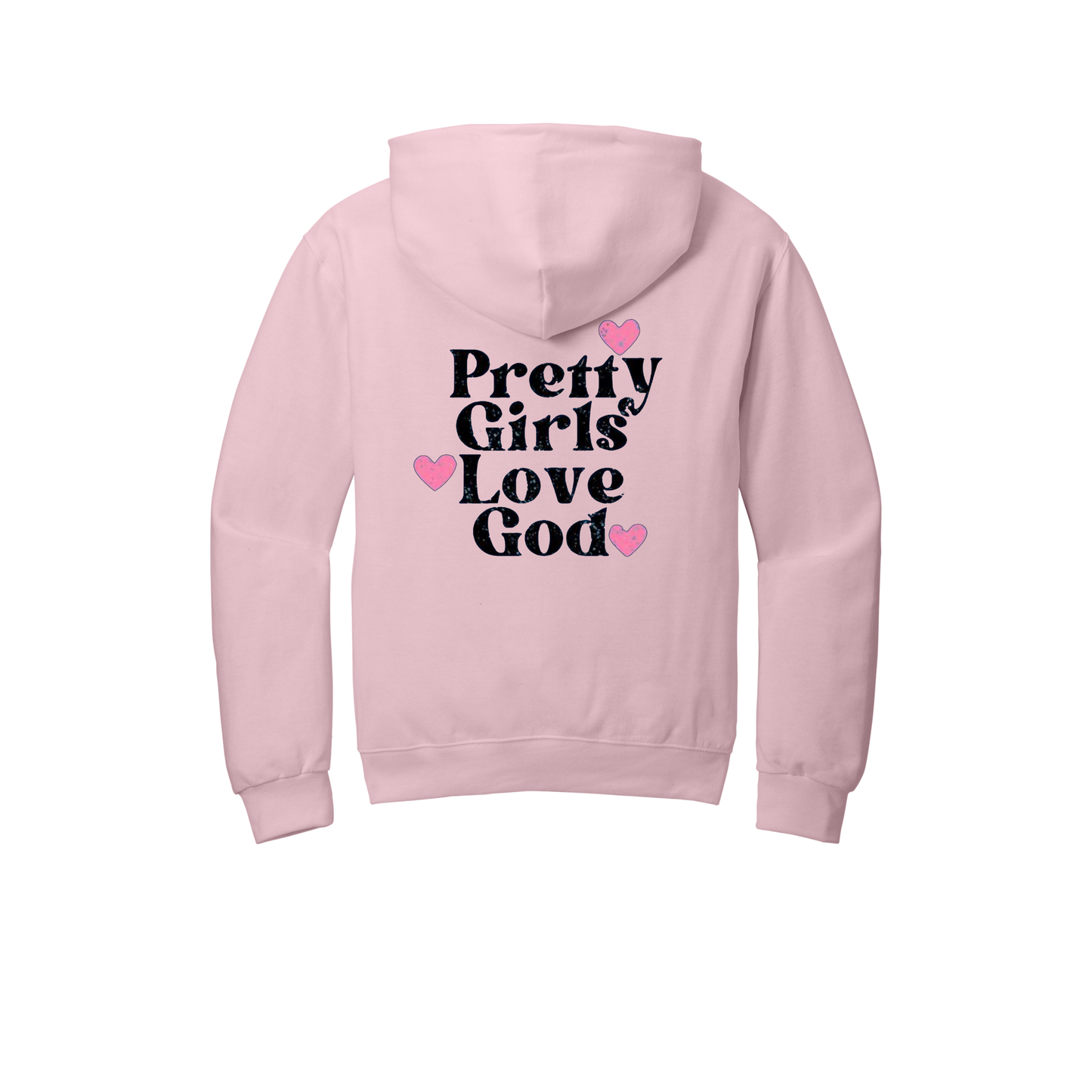 ***Pre-Order*** “Pretty Girls Love God” Hoodie (Light Pink)