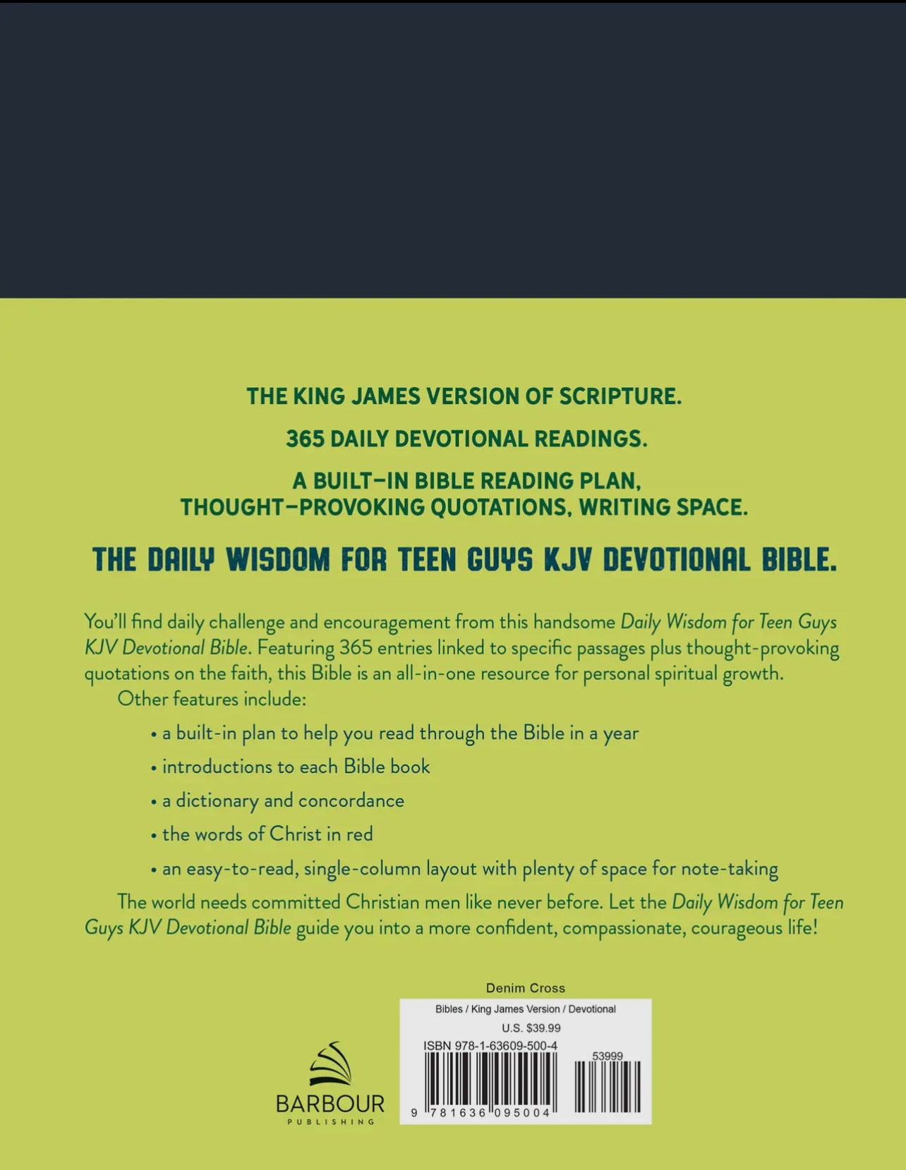 Daily Wisdom for Teen Guys KJV Devotional Bible