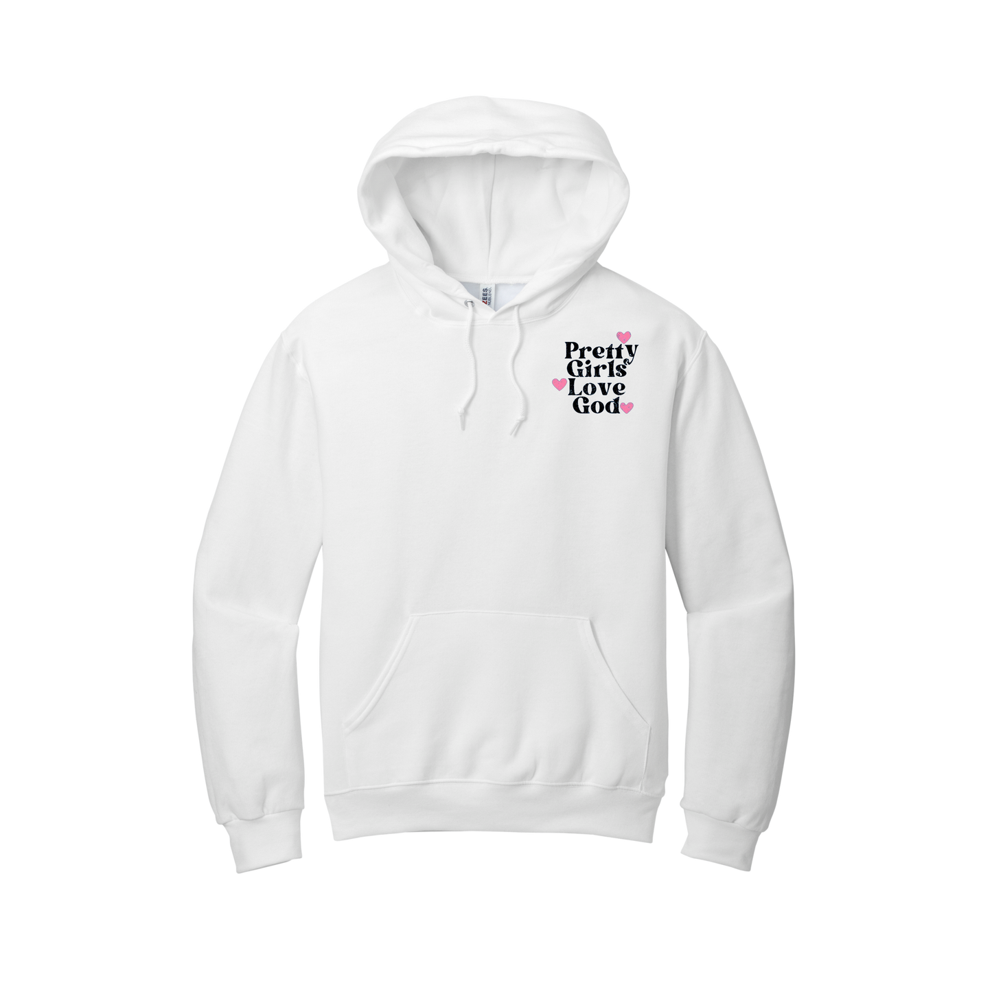 ***Pre-Order*** “Pretty Girls Love God” Hoodie (White)