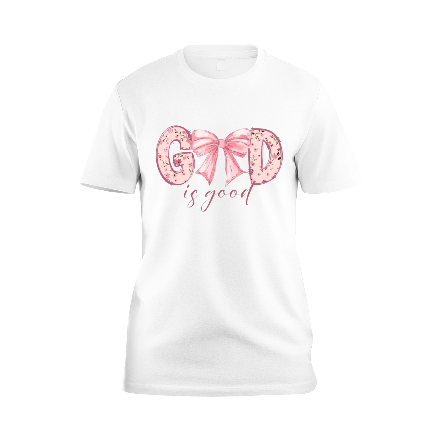 “God is Good” Pink Bow T-Shirt