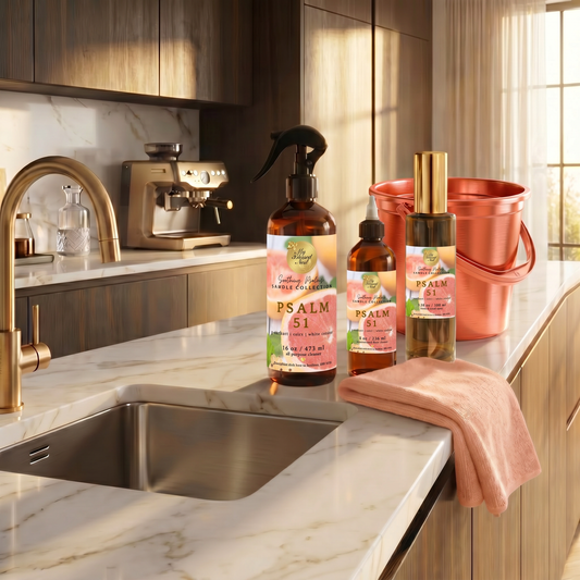 “Psalm 51” (grapefruit, mint & white currant) Cleaning Bundle