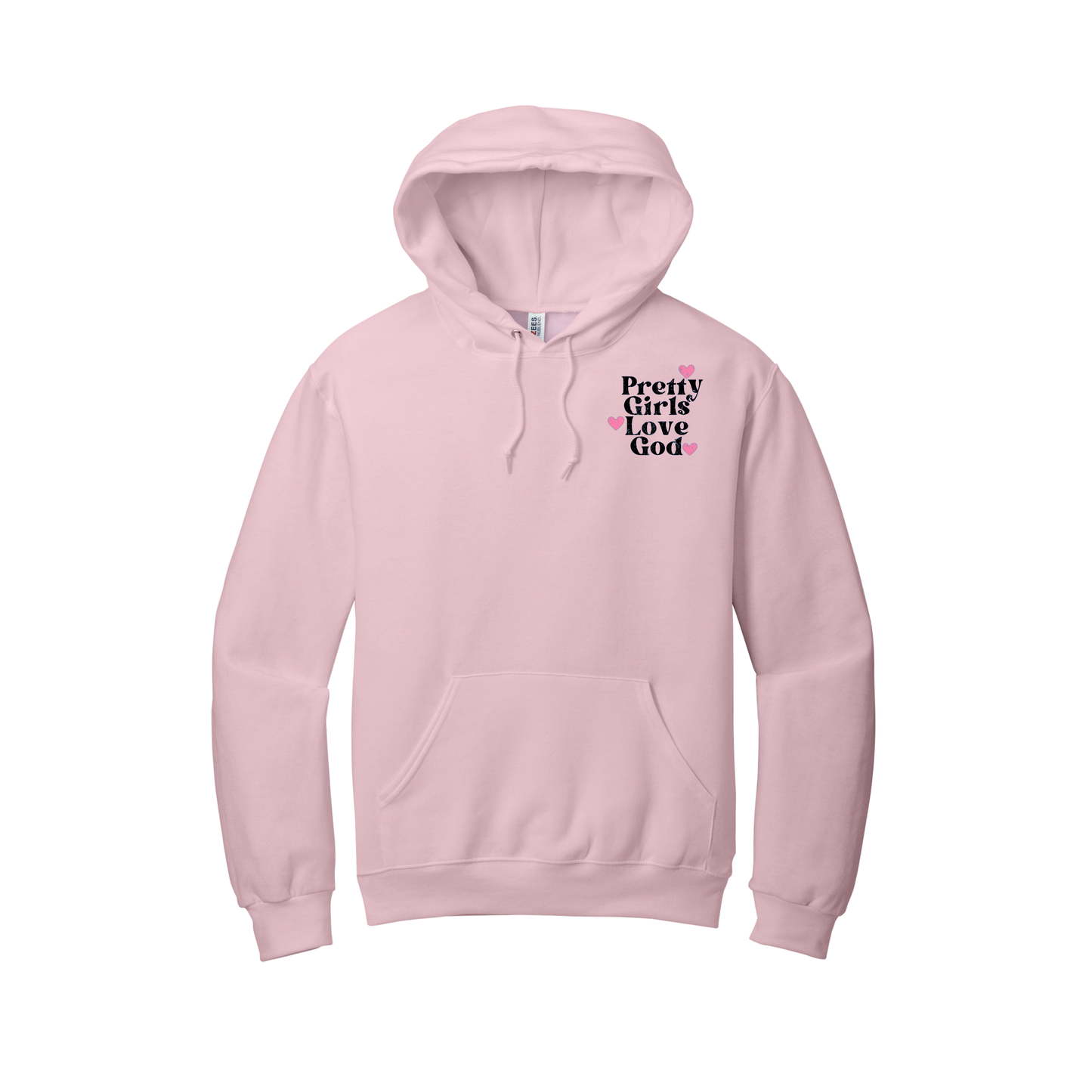 ***Pre-Order*** “Pretty Girls Love God” Hoodie (Light Pink)