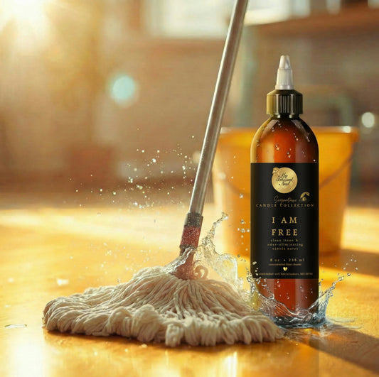 “I Am Free” (odor-eliminating: clean linen & pure ozonic notes) Concentrated Antimicrobial Floor Cleaner