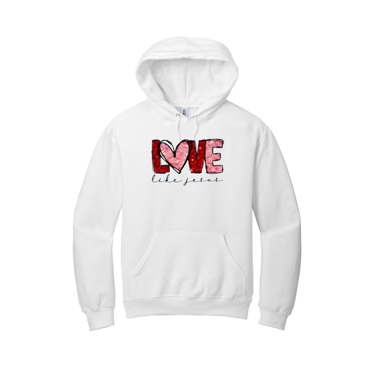 ***Pre-Order*** “Love Like Jesus” Hoodie (White)