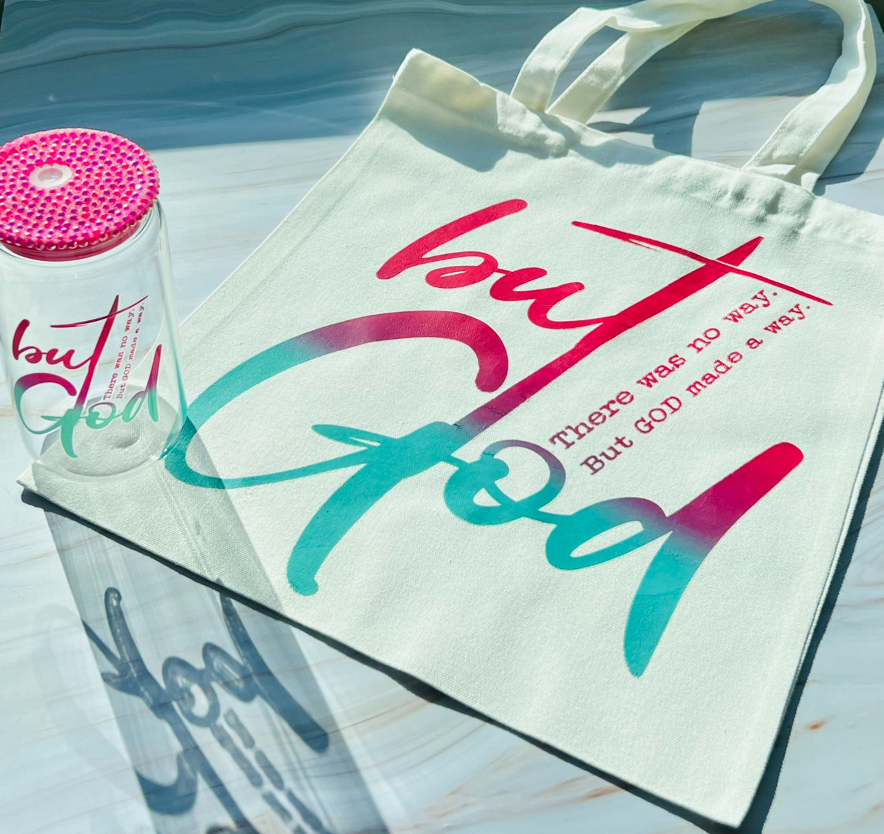 “But God” Tumbler and Tote Bundle