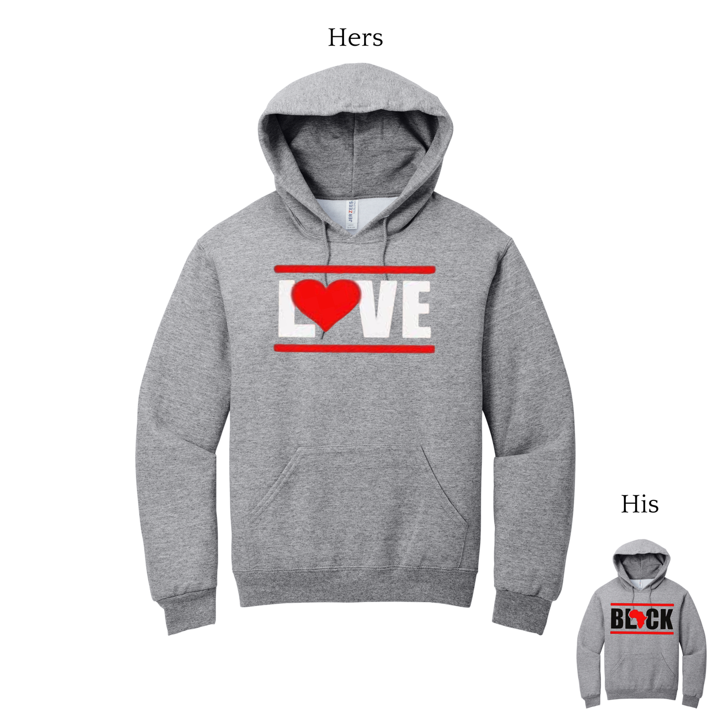 ***Pre-Order*** “Black Love” Hoodie (Hers) (His sold separately)