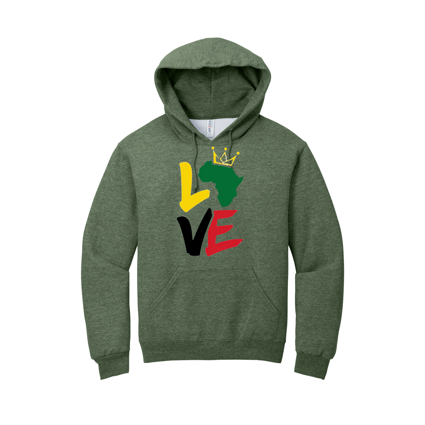 ***Pre-Order*** “Black History Love” Hoodie (Military Green Heather)