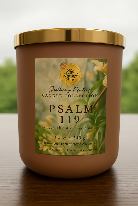 Psalm 119 (Honeysuckle & Orange Blossom - 12 oz Candle)