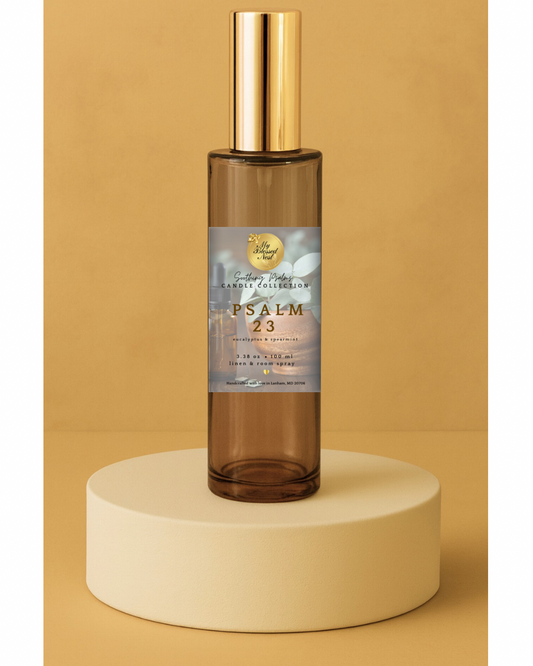 “Psalm 23” Linen & Room Spray (Eucalyptus & Spearmint)