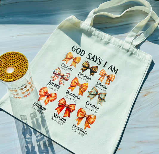 “God Says” Tumbler and Tote Bundle