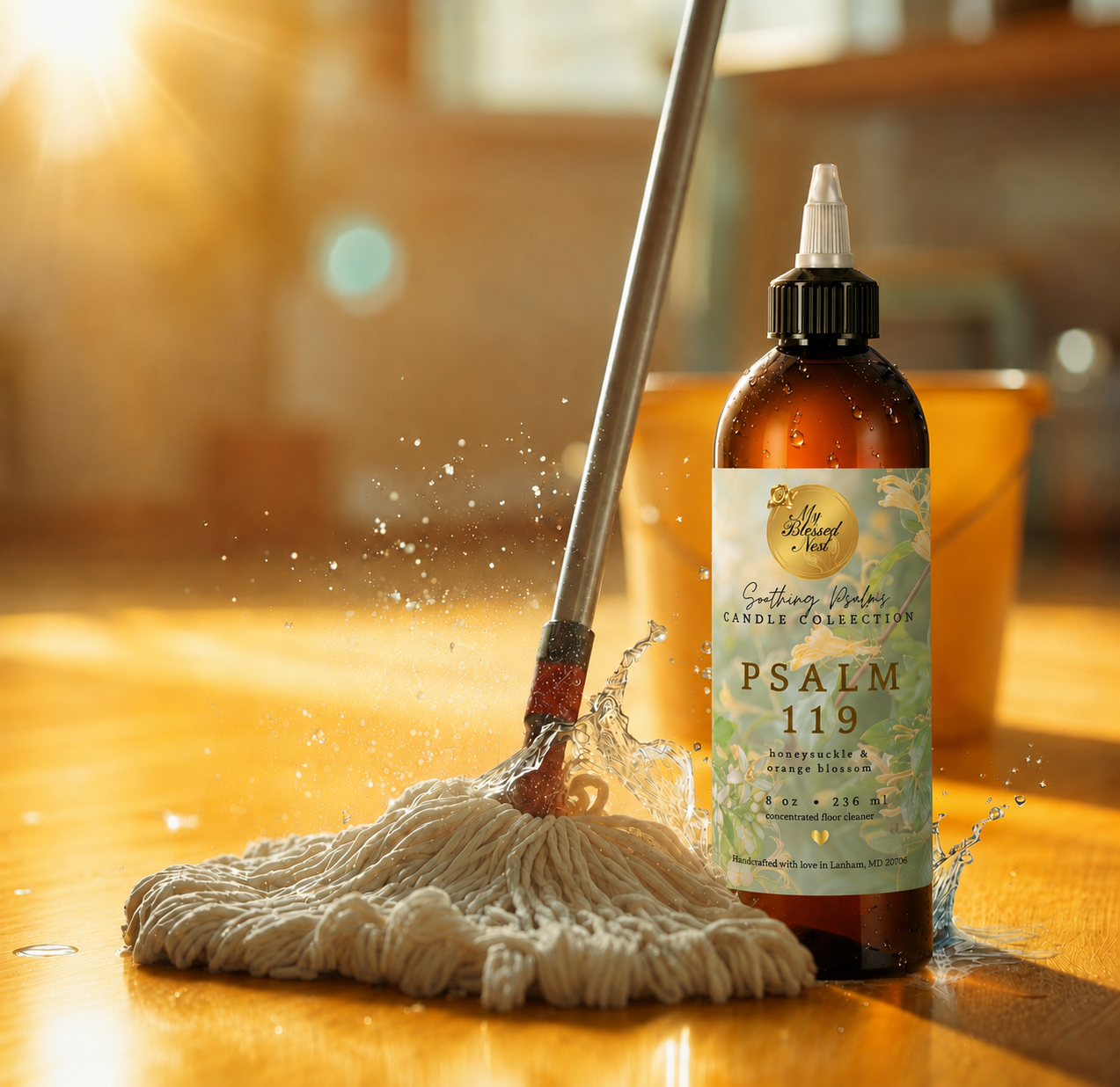 “Psalm 119” (honeysuckle & orange blossom) Concentrated Antimicrobial Floor Cleaner (Copy)