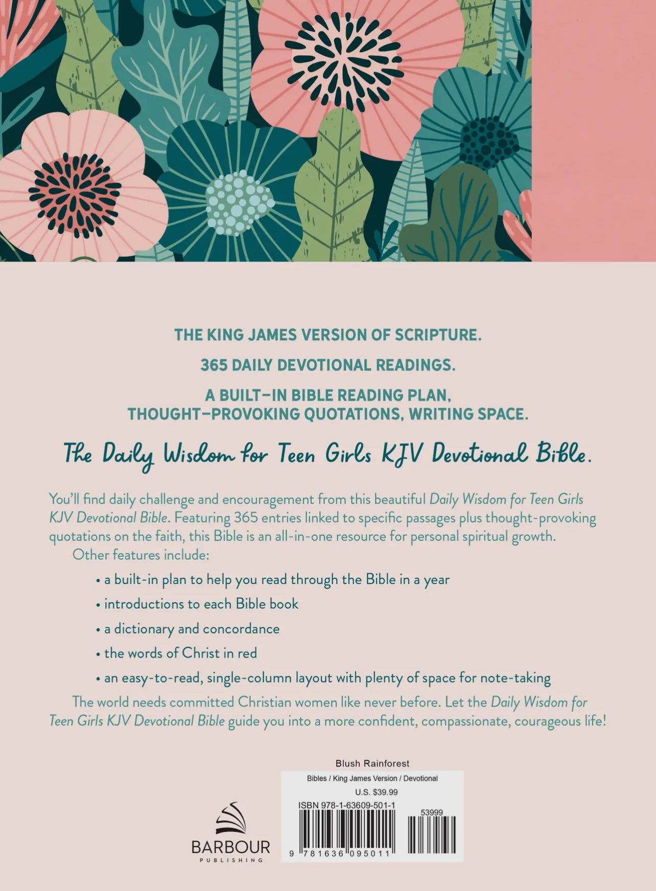 Daily Wisdom for Teen Girls KJV Devotional Bible