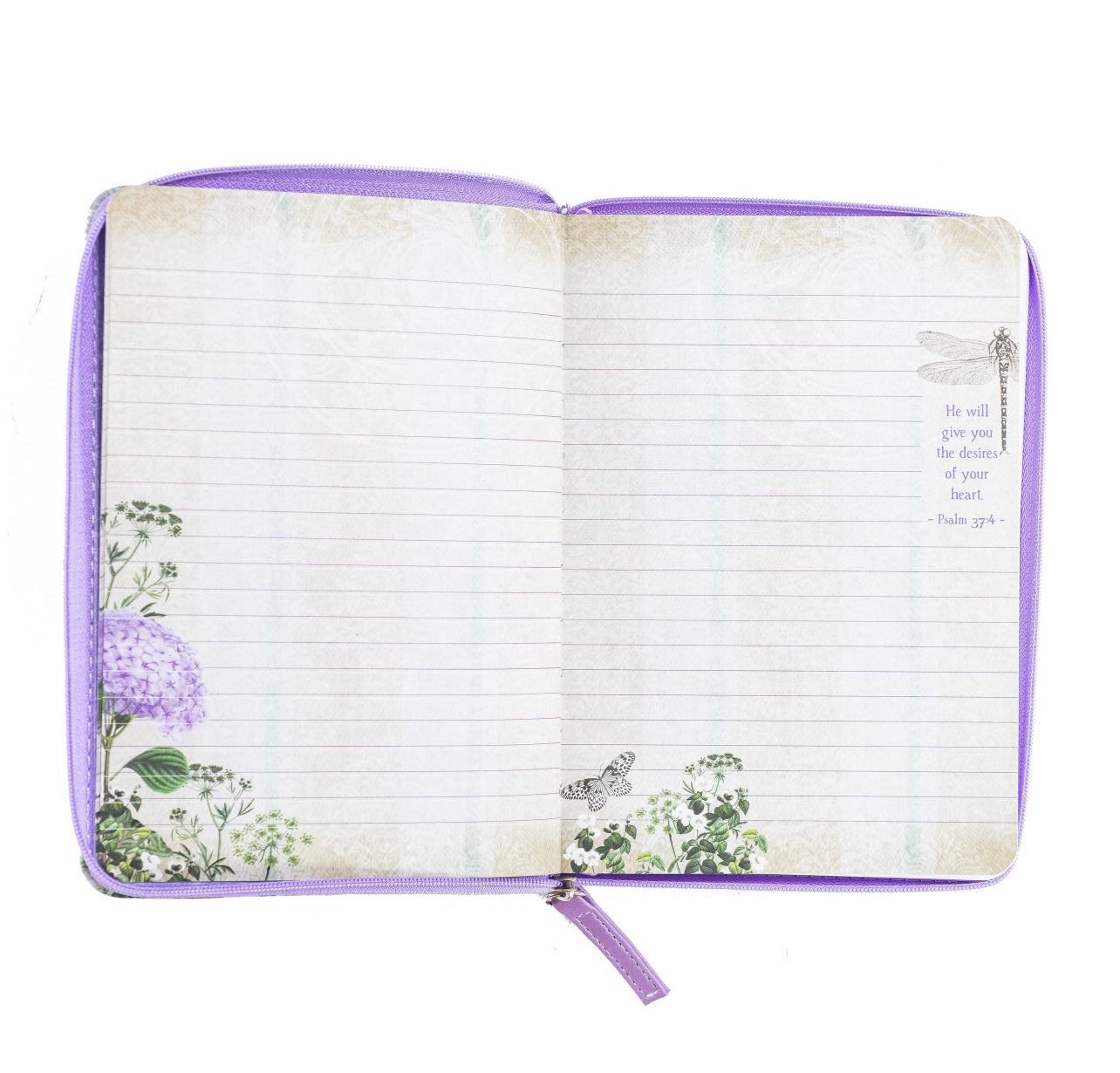 Divine Details: Bible Journal - Purple Hydrangeas "1 Corinth. 13:13"