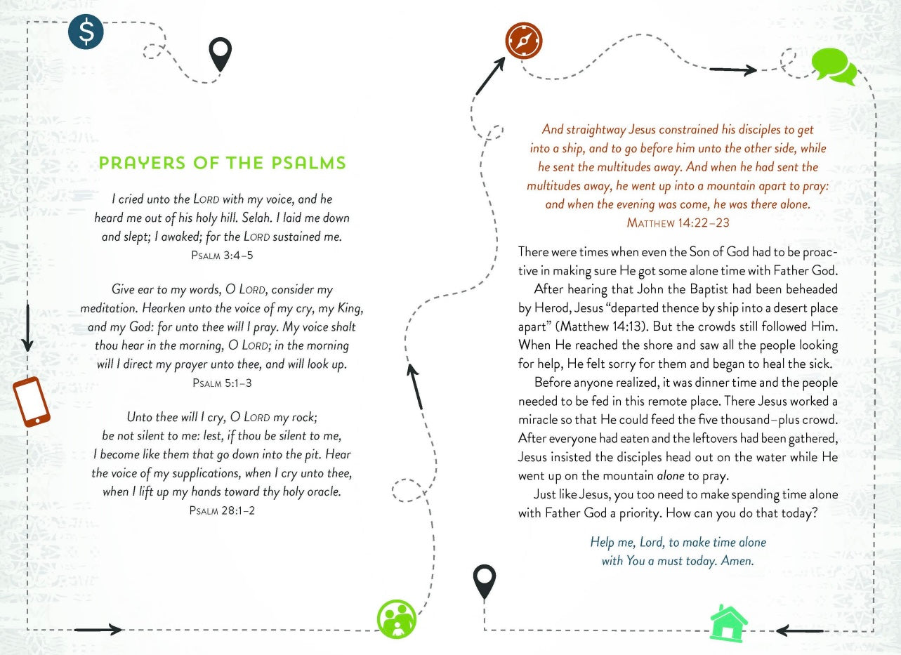 The KJV Prayer Map® Bible [Mint Blossoms]