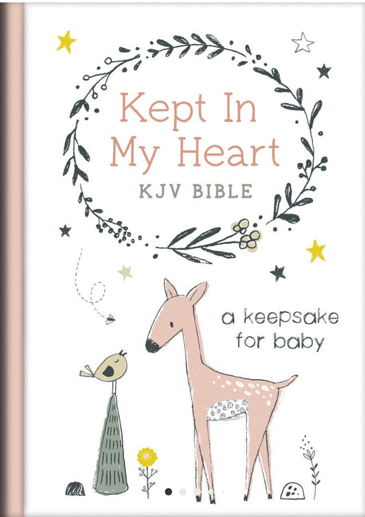 Kept in My Heart KJV Bible (Coral Woodland)